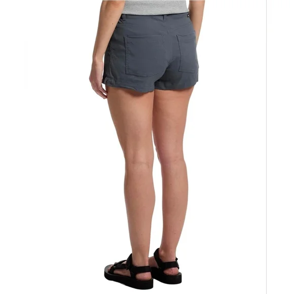 Size 12 prAna Stretch Zion Halle Shorts Thundercloud Gray Color With Pockets - Picture 3 of 9